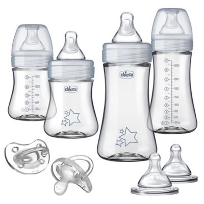 ChiccoDuo&trade;  Newborn Hybrid Baby Bottle Starter Gift Set with Invinci-Glass&trade; in Clear/Grey