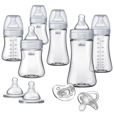 ChiccoDuo&reg; Deluxe Hybrid Baby Bottle Gift Set with Invinci-Glass&reg; in Clear/Grey