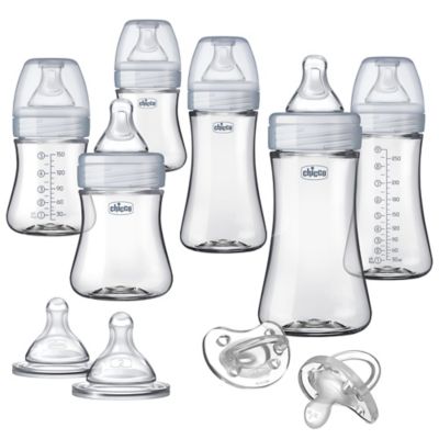 ChiccoDuo&trade;  Deluxe Hybrid Baby Bottle Gift Set with Invinci-Glass&trade; in Clear/Grey