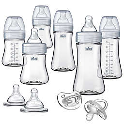 ChiccoDuo® Deluxe Hybrid Baby Bottle Gift Set with Invinci-Glass™ in Clear/Grey