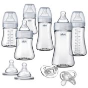 ChiccoDuo&reg; Deluxe Hybrid Baby Bottle Gift Set with Invinci-Glass&reg; in Clear/Grey