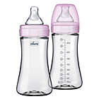 Alternate image 0 for ChiccoDuo&reg; 9 oz. 2-Pack Hybrid Baby Bottles with Invinci-Glass&reg; in Pink