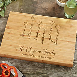 Connected By Love Personalized Bamboo Cutting Board