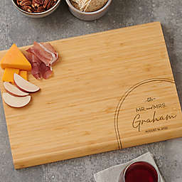 Natural Love Personalized Wedding Bamboo Cutting Board