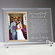 Love Is Patient Personalized Wedding Glass Frame