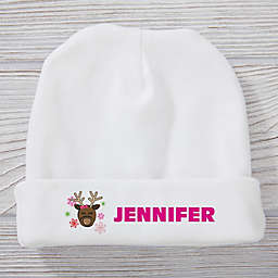 Christmas Reindeer 0-6M Personalized Baby Hat