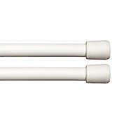 Kenney&trade; Fast Fit&trade; No Tools 18 to 28-Inch Adjustable Curtain Rods in White (Set of 2)