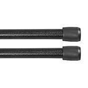 Kenney&trade; Fast Fit&trade; No Tools 18 to 28-Inch Adjustable Curtain Rods in Black (Set of 2)