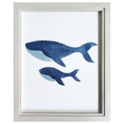 ever &amp; ever&trade; Watercolor Whales Framed Wall Art