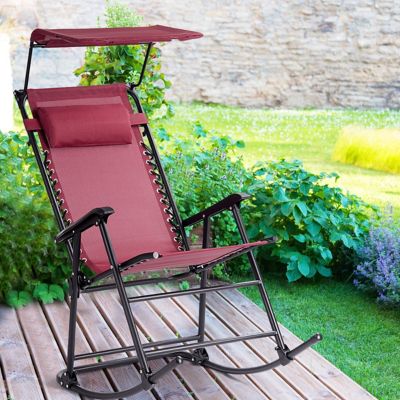 Boyel Living Zero Gravity Outdoor, Outdoor Rocker Chair With Canopy