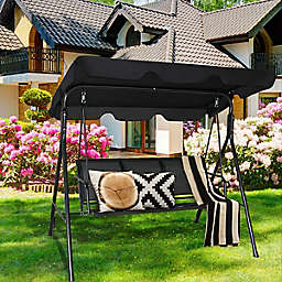 Boyel Living Canopy Swing Chair in Black