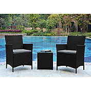 Manhattan Comfort Imperia 3-Piece Patio Seating Set with Cushions