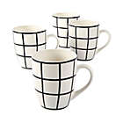 Alternate image 0 for Simply Essential&trade; 12 oz. Mugs in White/Black (Set of 4)