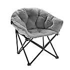 Alternate image 0 for Simply Essential&trade; Foldable Faux Fur Club Chair in Light Grey