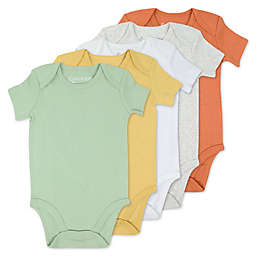 Mac & Moon 5-Pack Safari Colors Organic Cotton Short Sleeve Bodysuits