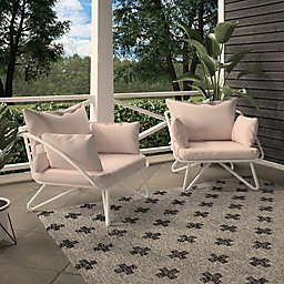 The Novogratz Teddi All-Weather Lounge Chairs (Set of 2)