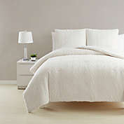 Simply Essential&trade; Cable Knit Sherpa 3-Piece King Comforter Set in Coconut Milk