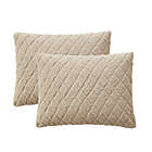 Alternate image 4 for Simply Essential&trade; Diamond Sherpa 3-Piece Full/Queen Comforter Set in Linen