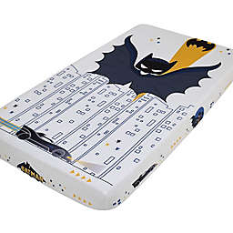 Warner Bros.® Batman Photo Op Nursery Fitted Crib Sheet in White