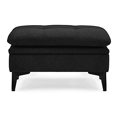 Sealy&reg; Avondale Convertible Sofa Bed with Ottoman in Sydney Black. View a larger version of this product image.