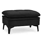 Alternate image 9 for Sealy&reg; Avondale Convertible Sofa Bed with Ottoman in Sydney Black