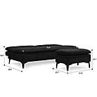 Alternate image 4 for Sealy&reg; Avondale Convertible Sofa Bed with Ottoman in Sydney Black