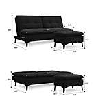 Alternate image 2 for Sealy&reg; Avondale Convertible Sofa Bed with Ottoman in Sydney Black