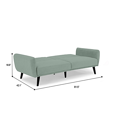 Sealy&reg; Vento Convertible Sofa Bed in Cosmic Teal. View a larger version of this product image.