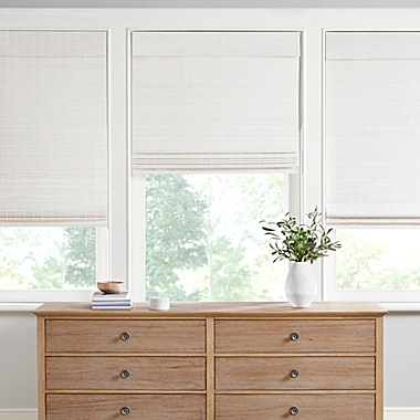 Madison Park&reg; Alden Light Filtering 31-Inch x 64-Inch Roman Shade in White. View a larger version of this product image.