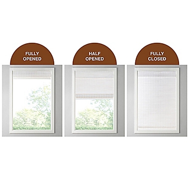 Madison Park&reg; Alden Light Filtering 31-Inch x 64-Inch Roman Shade in White. View a larger version of this product image.