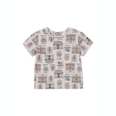 Kidding Around Size 18M Wild West 2-Piece Top and Shortall Set in French Oak. View a larger version of this product image.