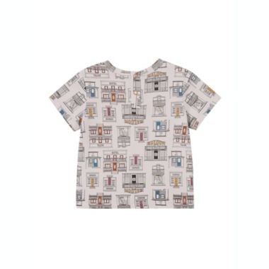 Kidding Around Size 18M Wild West 2-Piece Top and Shortall Set in French Oak. View a larger version of this product image.