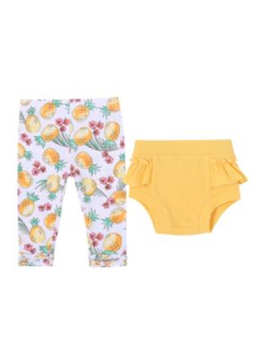 Kidding Around 2-Piece Sweet Pineapple Legging and Panty Set in White
