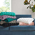 Alternate image 1 for Madison Park Ruched Faux Fur Throw Blanket in Aqua