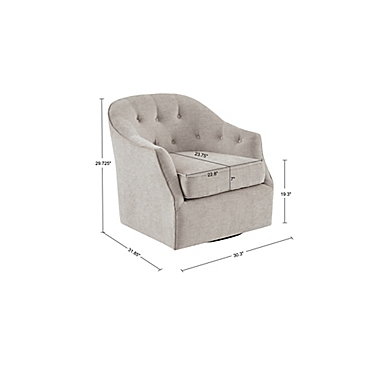 Madison Park&reg; Calvin Swivel Chair in Natural. View a larger version of this product image.