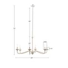 Alternate image 4 for Hampton Hill Brighton 6-Light Farmhouse Chandelier in Distressed White