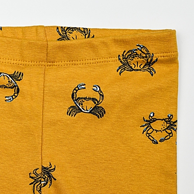The Honest Company&reg; Size 2T 4-Piece Crabs/Stripes Short and Long Pajama Set in Yellow/Navy. View a larger version of this product image.