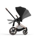 Alternate image 1 for CYBEX PRIAM 4 Single Stroller with Deep Black Seat in Rose Gold/Black