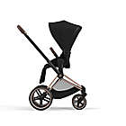 Alternate image 3 for CYBEX PRIAM 4 Single Stroller with Deep Black Seat in Rose Gold/Black
