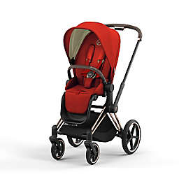 CYBEX PRIAM 4 Single Stroller with Autumn Gold Seat in Rose Gold/Gold