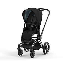 Cybex PRIAM 4 Stroller with Chrome/Black Frame and Deep Black Seat