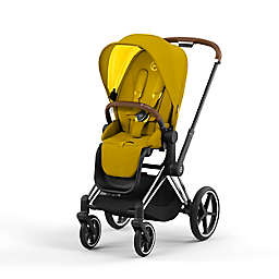 CYBEX® PRIAM 4 Stroller with Chrome/Brown Frame and Mustard Yellow Seat