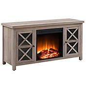 Hudson&amp;Canal&reg; Colton TV Stand with Electric Log Fireplace