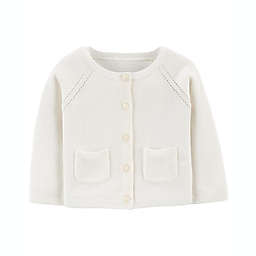 carter's® Solid Cardigan in White