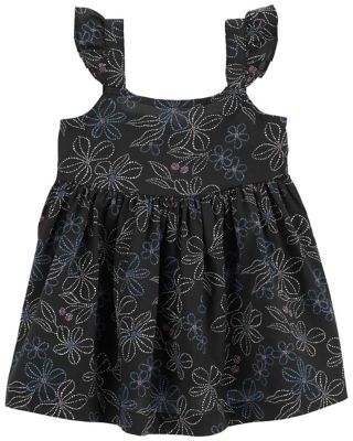 carter&#39;s&reg; Size 12M Floral Flutter Dress in Black