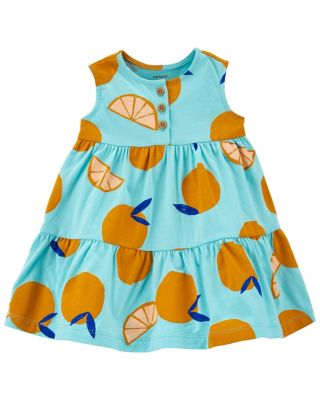 carter&#39;s&reg; Size 12M 2-Piece Fruit Sleeveless Dress and Diaper Cover Set in Blue