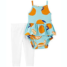 carter's® 2-Piece Tank Bodysuit and Pant Set in Blue/Orange