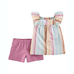 carter's® 2-Piece Striped Top and Short Set