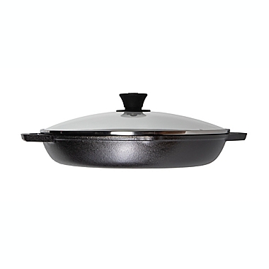 Lodge&reg; Chef Collection&trade; 12-Inch Cast Iron Covered Everyday Chef Pan in Black. View a larger version of this product image.