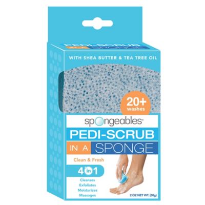 Spongeables&trade; Pedi-Scrub&trade; Tea Tree Oil & Shea Butter Pedi-Scrub Clean & Fresh Foot Sponge